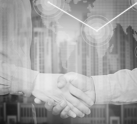 Business partners shaking hands